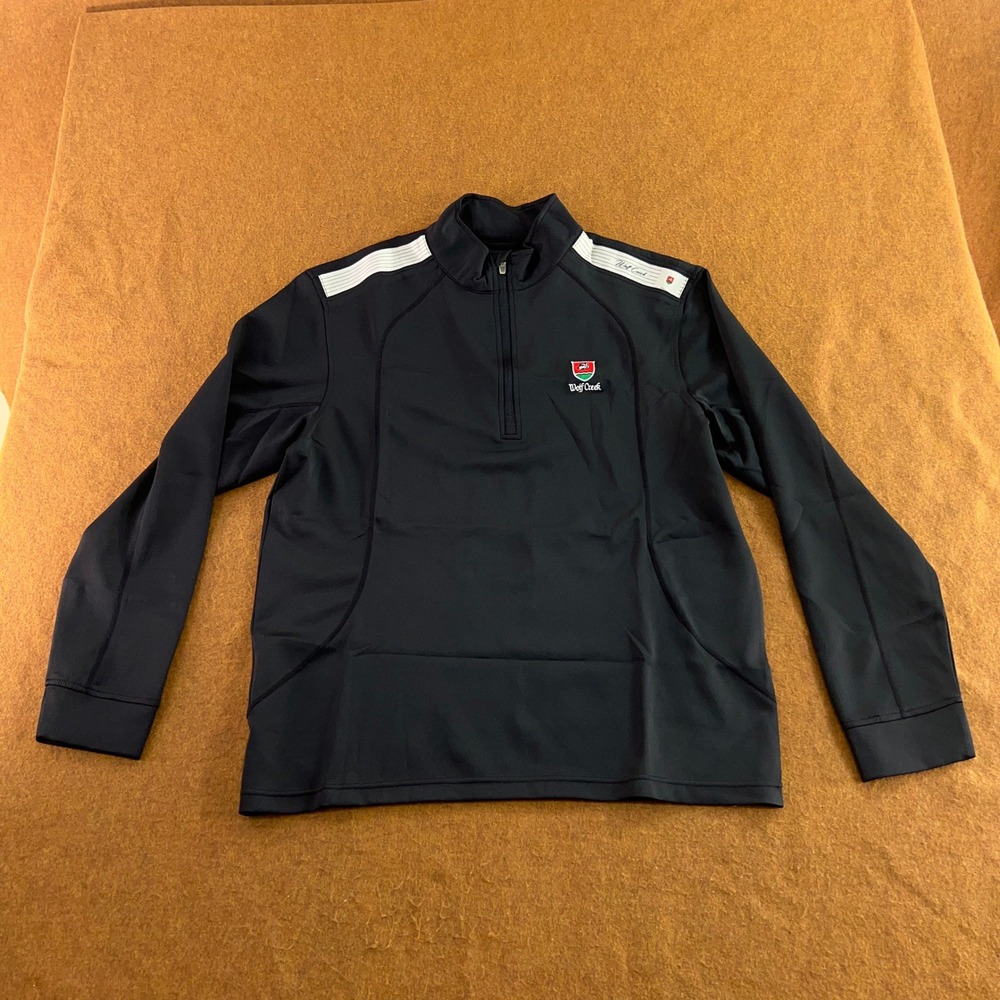 Levelwear Mens Large Black Wolf Creek Golf Quarter Zip Pullover Top
